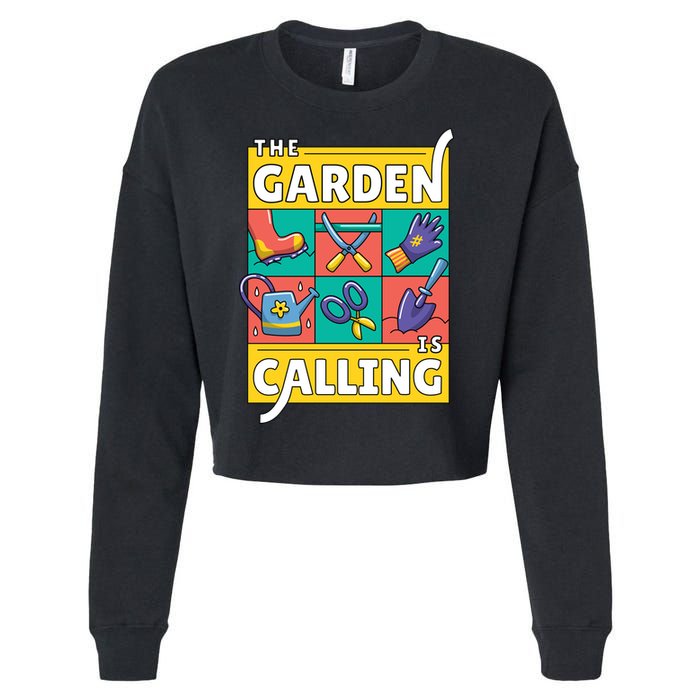 The Garden Is Calling Cropped Pullover Crew
