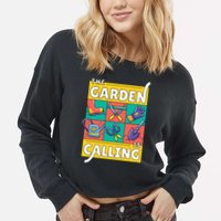 The Garden Is Calling Cropped Pullover Crew