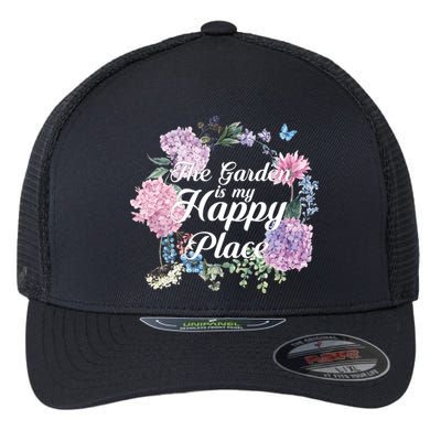 The Garden Is My Happy Place Flexfit Unipanel Trucker Cap