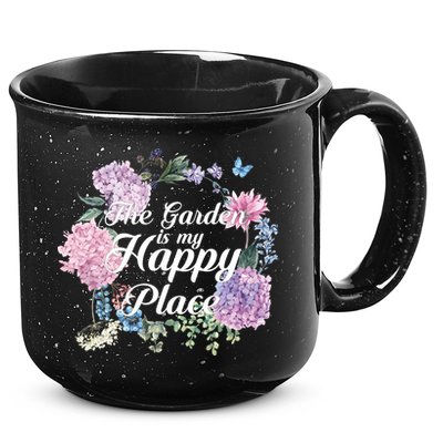 The Garden Is My Happy Place 15oz Campfire Ceramic Mug