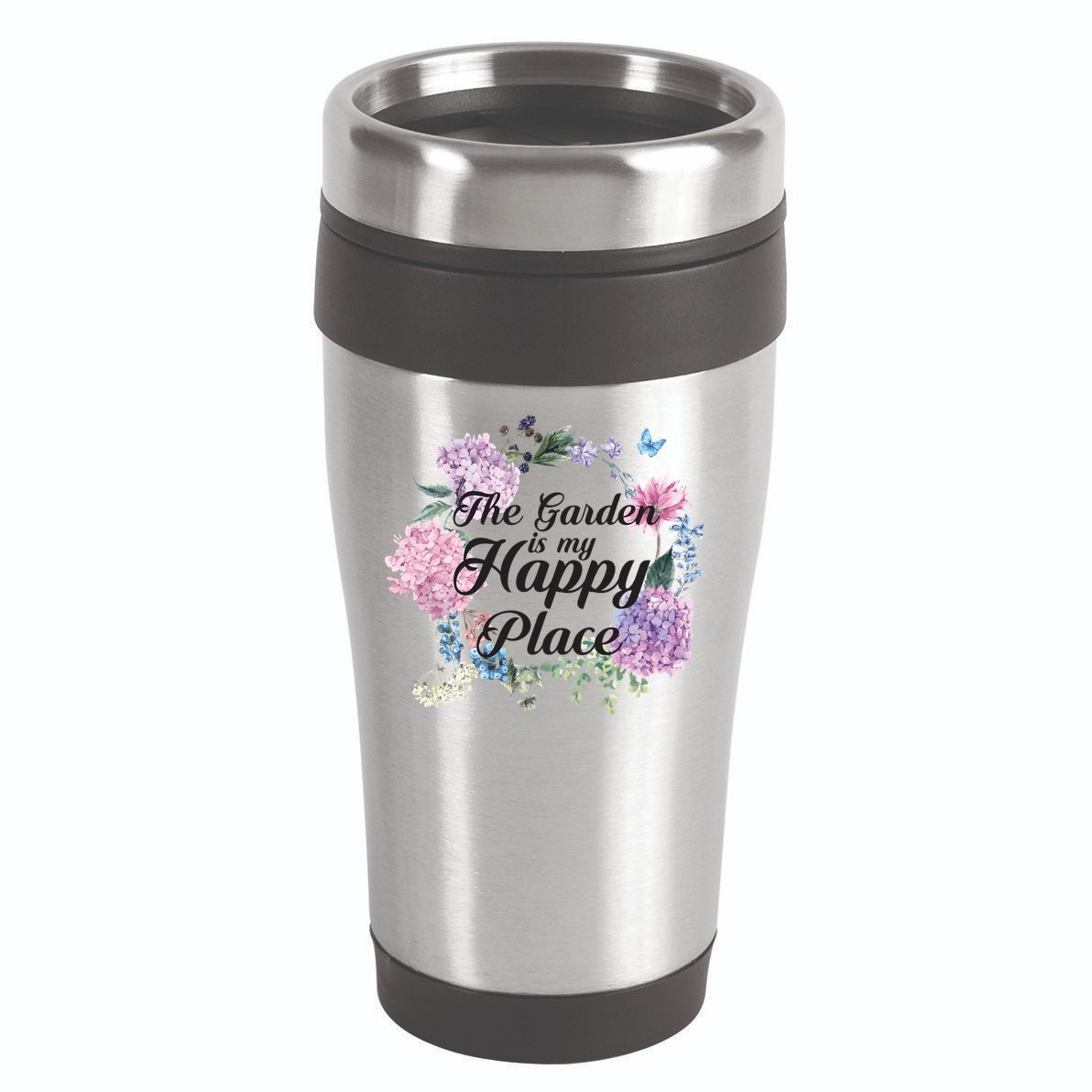 The Garden Is My Happy Place 16oz Travel Tumbler