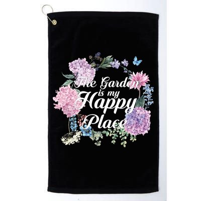 The Garden Is My Happy Place Golf Towel