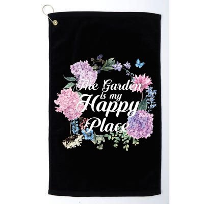 The Garden Is My Happy Place Platinum Collection Golf Towel