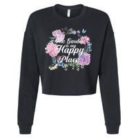 The Garden Is My Happy Place Cropped Pullover Crew
