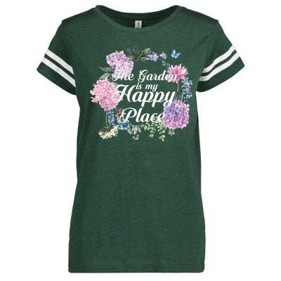 The Garden Is My Happy Place Enza Ladies Jersey Football T-Shirt