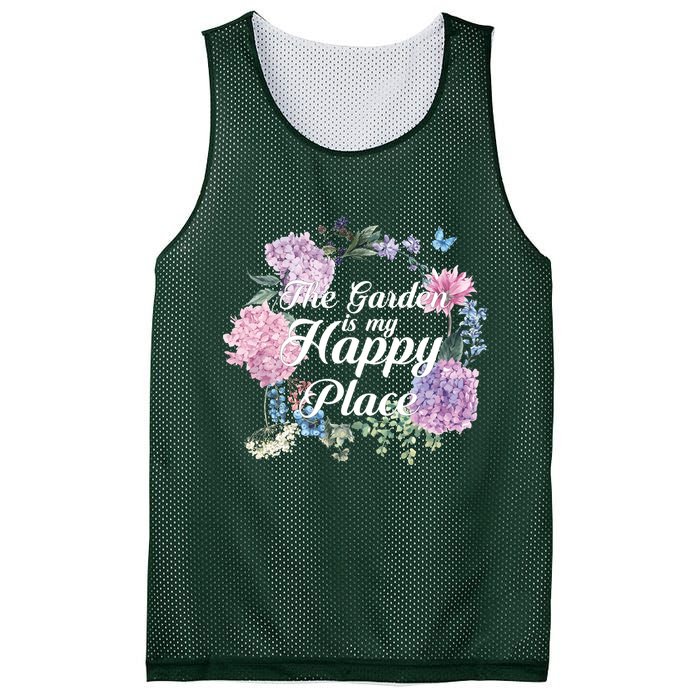 The Garden Is My Happy Place Mesh Reversible Basketball Jersey Tank