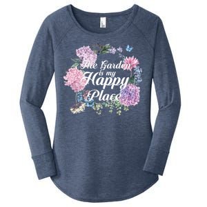 The Garden Is My Happy Place Women's Perfect Tri Tunic Long Sleeve Shirt