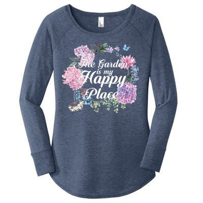 The Garden Is My Happy Place Women's Perfect Tri Tunic Long Sleeve Shirt