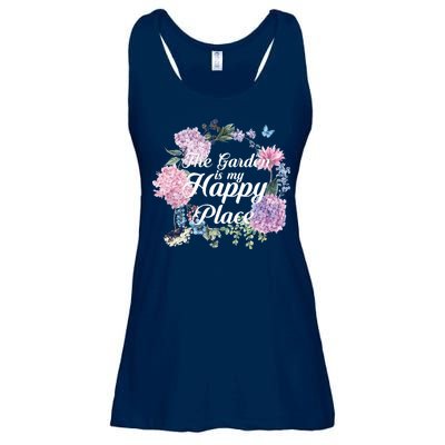 The Garden Is My Happy Place Ladies Essential Flowy Tank