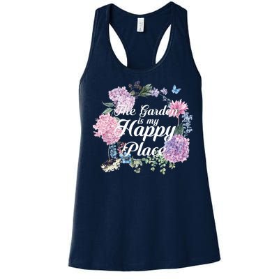 The Garden Is My Happy Place Women's Racerback Tank