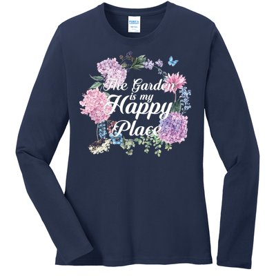 The Garden Is My Happy Place Ladies Long Sleeve Shirt