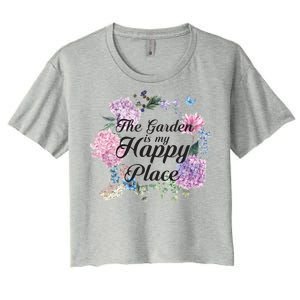 The Garden Is My Happy Place Women's Crop Top Tee