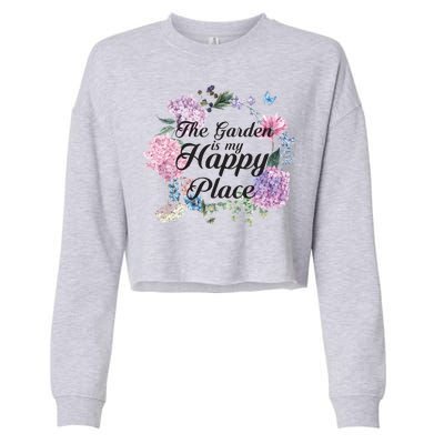 The Garden Is My Happy Place Cropped Pullover Crew