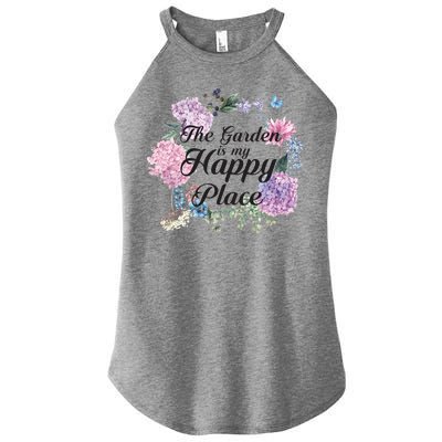 The Garden Is My Happy Place Women's Perfect Tri Rocker Tank