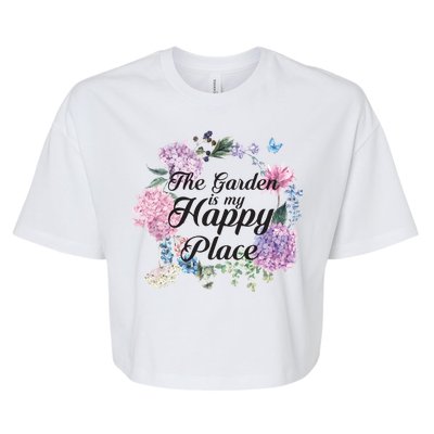 The Garden Is My Happy Place Bella+Canvas Jersey Crop Tee