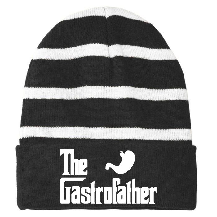 The Gastro Father  Striped Beanie with Solid Band