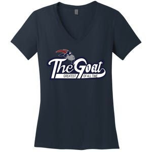 The Goat 12 Greatest Of All Time Women's V-Neck T-Shirt