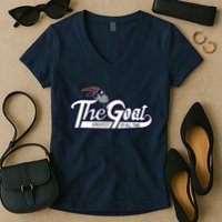 The Goat 12 Greatest Of All Time Women's V-Neck T-Shirt