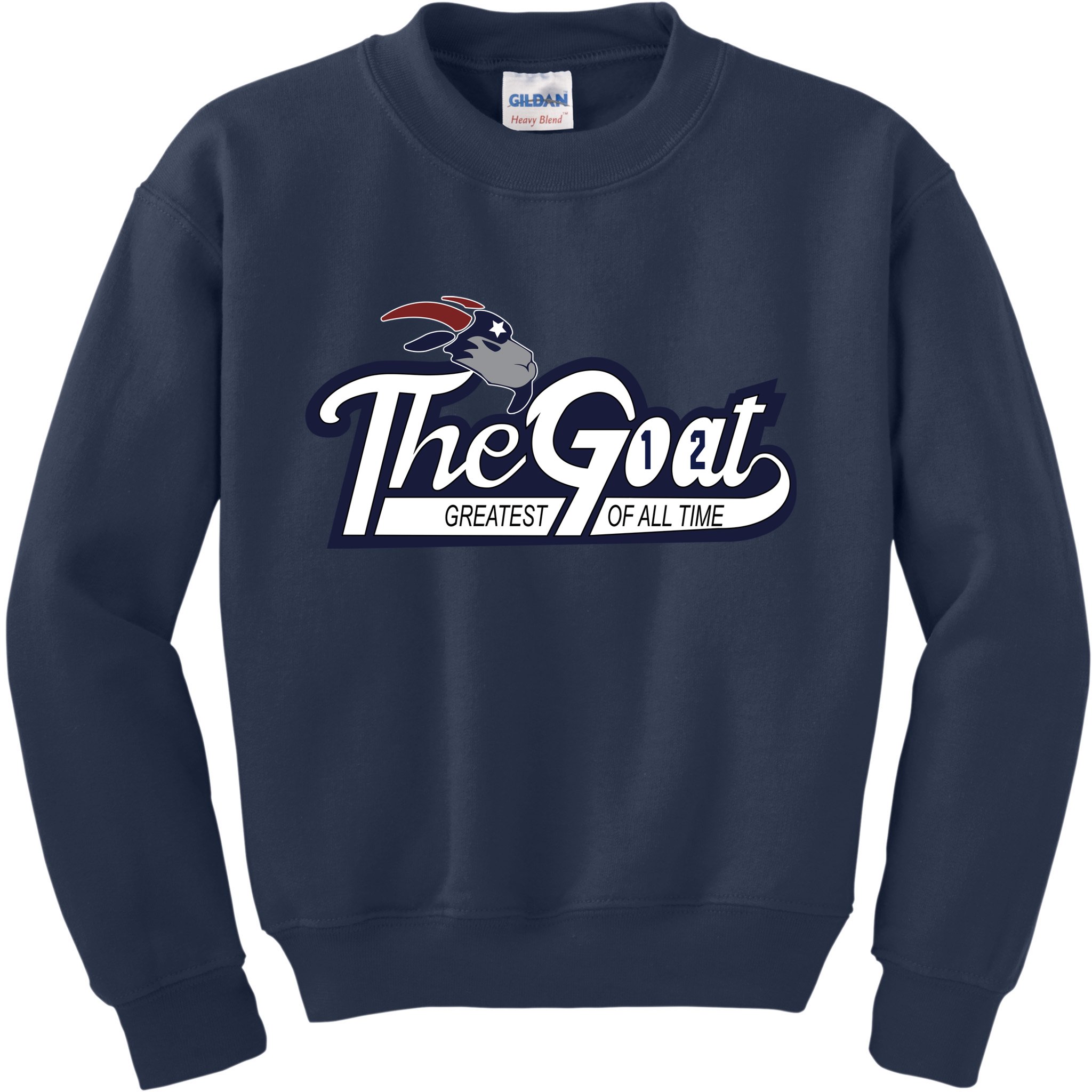 The Goat 12 Greatest Of All Time Kids Sweatshirt