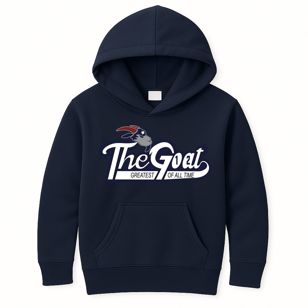 The Goat 12 Greatest Of All Time Kids Hoodie