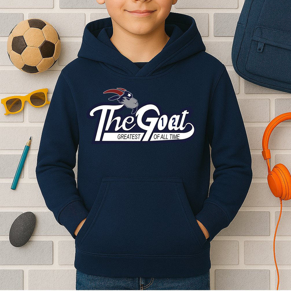 The Goat 12 Greatest Of All Time Kids Hoodie