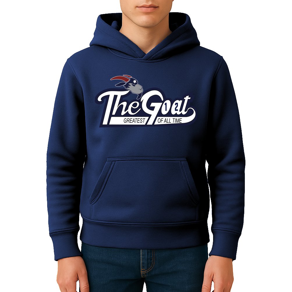 The Goat 12 Greatest Of All Time Kids Hoodie