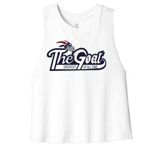 The Goat 12 Greatest Of All Time Women's Racerback Cropped Tank