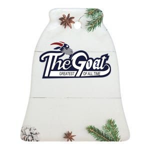 The Goat 12 Greatest Of All Time Ceramic Bell Ornament