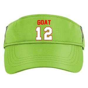 The Goat #12 Jersey 5 Time Champ New England Football Adult Drive Performance Visor