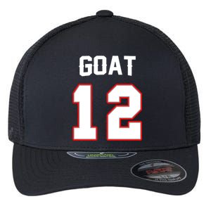 The Goat #12 Jersey 5 Time Champ New England Football Flexfit Unipanel Trucker Cap