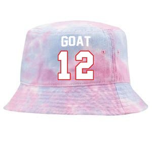 The Goat #12 Jersey 5 Time Champ New England Football Tie-Dyed Bucket Hat