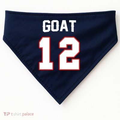 The Goat #12 Jersey 5 Time Champ New England Football USA-Made Doggie Bandana