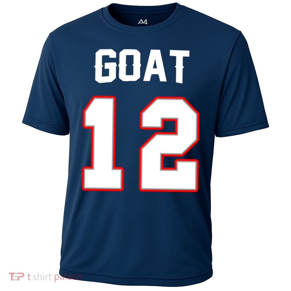The Goat #12 Jersey 5 Time Champ New England Football Performance Shirt