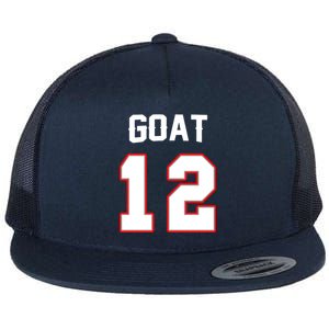 The Goat #12 Jersey 5 Time Champ New England Football Flat Bill Trucker Hat