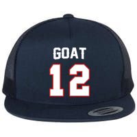 The Goat #12 Jersey 5 Time Champ New England Football Flat Bill Trucker Hat