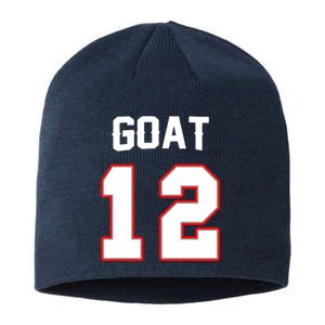 The Goat #12 Jersey 5 Time Champ New England Football Sustainable Beanie