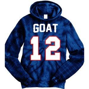 The Goat #12 Jersey 5 Time Champ New England Football Tie Dye Hoodie