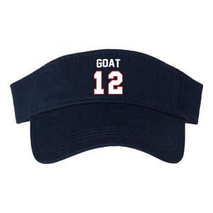 The Goat #12 Jersey 5 Time Champ New England Football Valucap Bio-Washed Visor