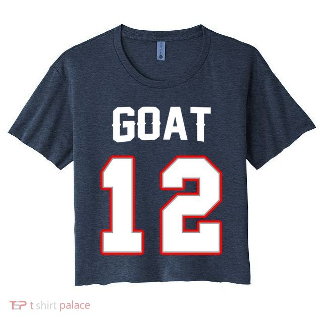 The Goat #12 Jersey 5 Time Champ New England Football Crop Top