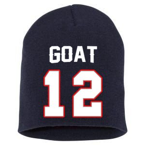 The Goat #12 Jersey 5 Time Champ New England Football Short Acrylic Beanie