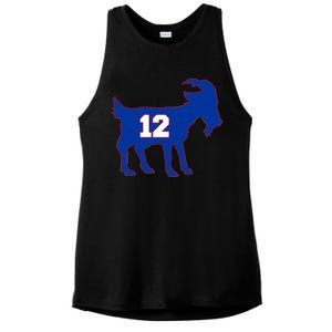 The Goat #12 New England Fan Football QB Ladies PosiCharge Tri-Blend Wicking Tank