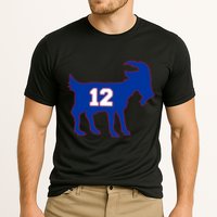 The Goat #12 New England Fan Football QB Cooling Performance Crew T-Shirt