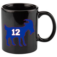 The Goat #12 New England Fan Football QB 11oz C Handle Ceramic Mug