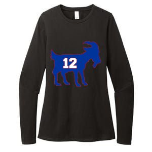 The Goat #12 New England Fan Football QB Womens CVC Long Sleeve Shirt