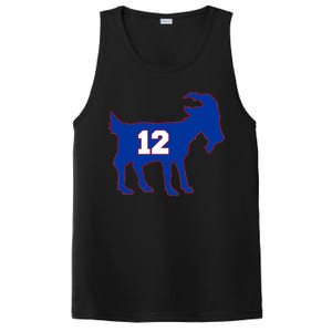 The Goat #12 New England Fan Football QB PosiCharge Competitor Tank