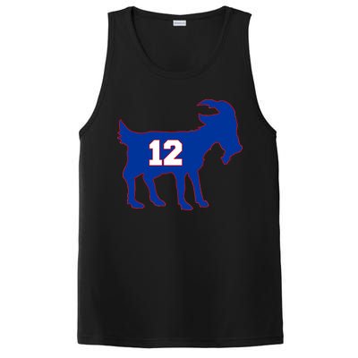 The Goat #12 New England Fan Football QB PosiCharge Competitor Tank