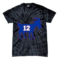 The Goat #12 New England Fan Football QB Tie-Dye T-Shirt