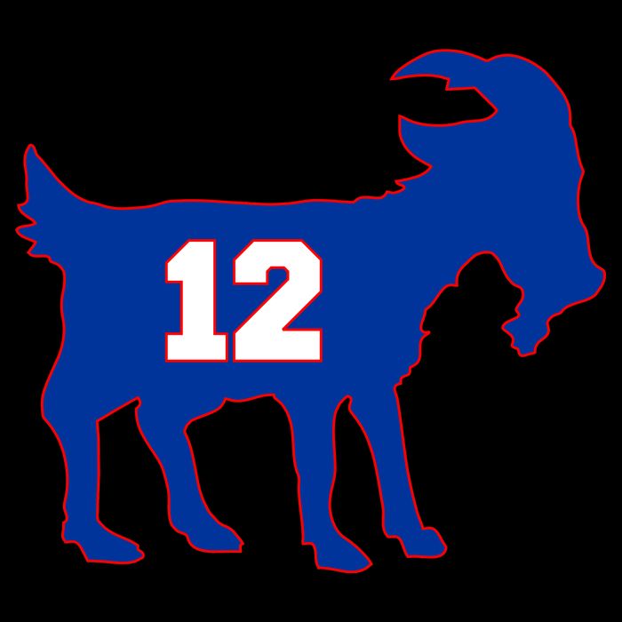 The Goat #12 New England Fan Football QB Tie-Dye T-Shirt