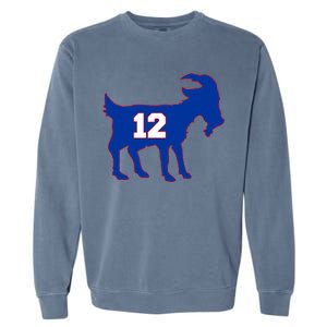 The Goat #12 New England Fan Football QB Garment-Dyed Sweatshirt