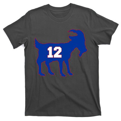 The Goat #12 New England Fan Football QB T-Shirt